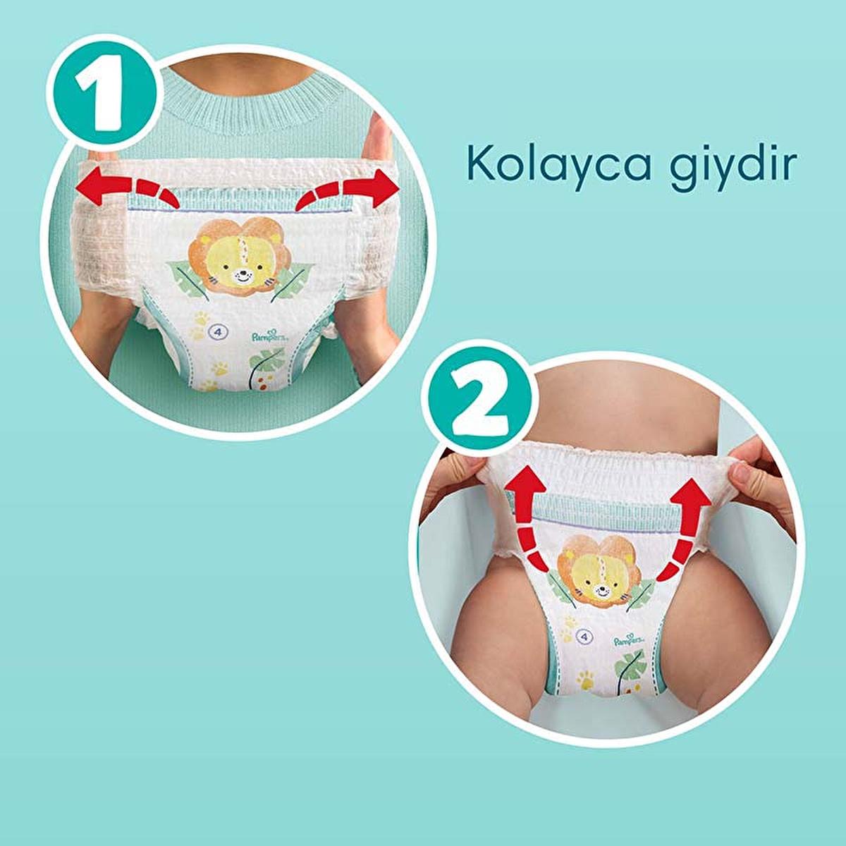 Prima Pampers Disposable Diapers Pants Size 7, 52 Count - Leak Proof, Easy Change, Comfort Fit