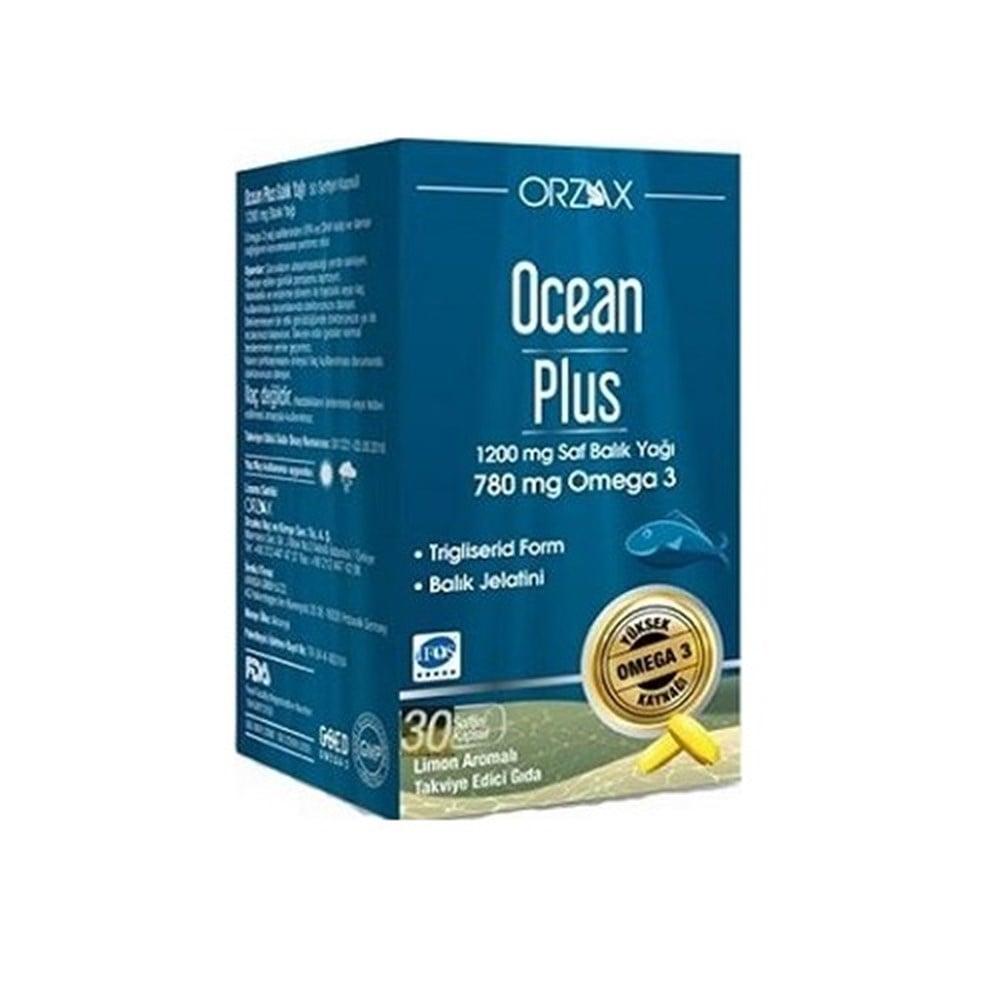 Ocean Plus Omega-3 Supplement - 1200 mg Purified Fish Oil Capsules
