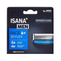 Isana Men's 6-Blade Replacement Razor Blades - High-Quality Shaving Accessories for Men
