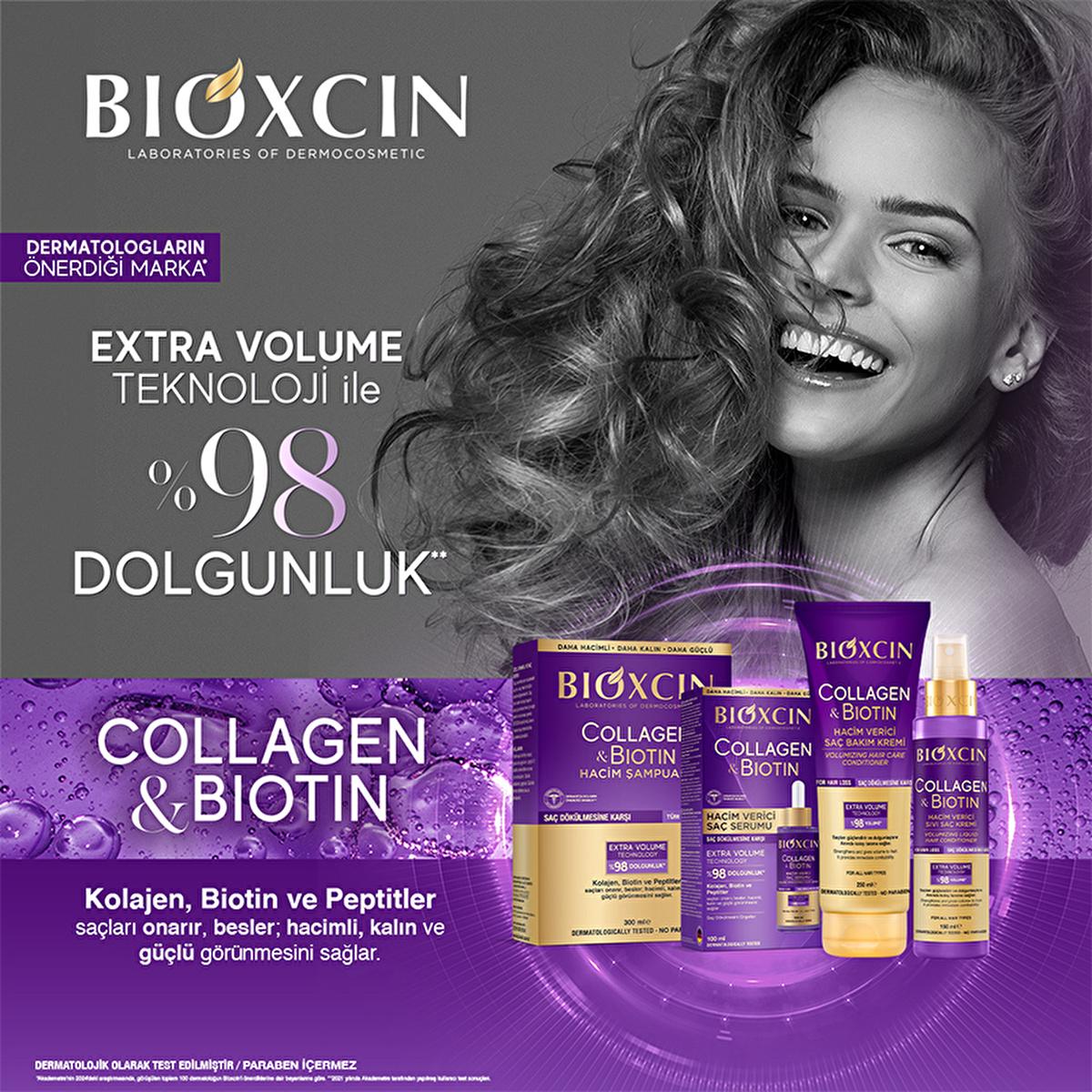 Bioxcin Collagen & Biotin Hair Cream - Strengthens, Nourishes, and Adds Volume to Thin Hair