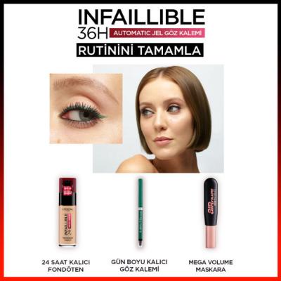 Loreal Paris Infaillable Automatic Eyeliner - Emerald Green, Long-Lasting & Smudge-Proof