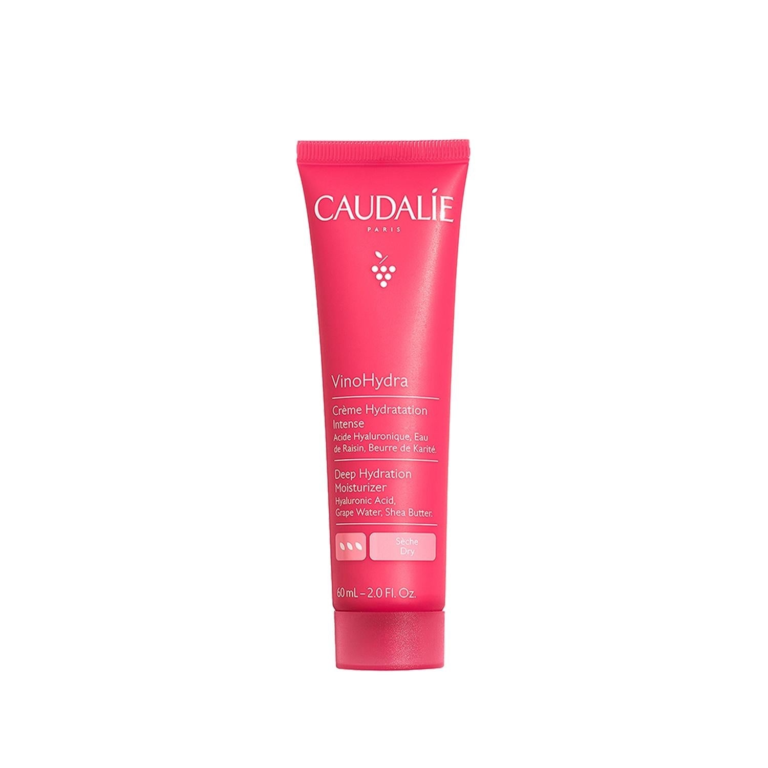 Caudalie VinoHydra Deep Hydration Facial Moisturizer: Intense Moisture Cream for Dry Skin - 60ml