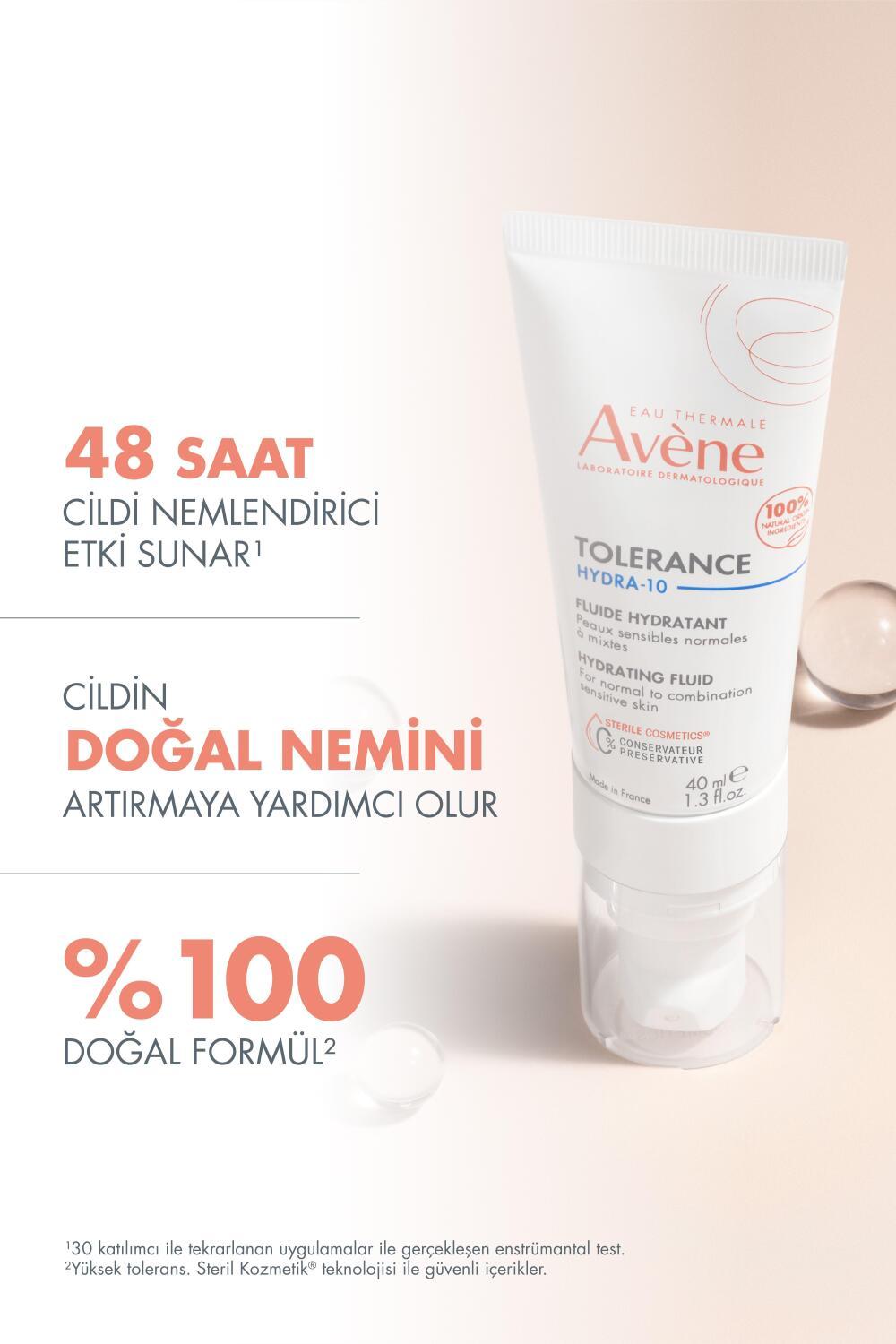 Avene Tolerance Hydra-10 Hydrating Fluid for Sensitive Skin - Gentle Moisturizer for All Ages