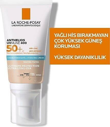 La Roche-Posay Anthelios UVmune 400 Tinted Sunscreen SPF 50+ - Hydrating, Sensitive Skin Friendly