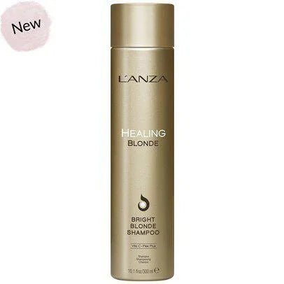 L'anza Healing Blonde Bright Shampoo, Formulated for Natural & Decolourized Blonde Hair, Boosts Shine and Brightness While Healing, with Sulfate-Free, Paraben-Free 10.1 OZ