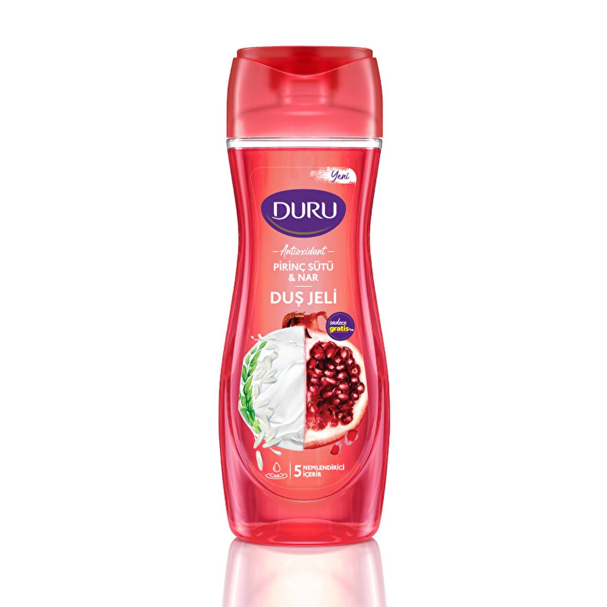 Duru Rice Milk & Pomegranate Shower Gel 450ml - Natural Ingredients for Soft & Smooth Skin