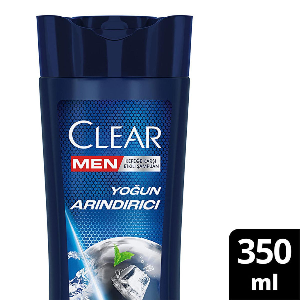 Clear Men: Intense Clean Anti-Dandruff Charcoal Shampoo - Deeply Cleanses Oily, Itchy Scalp & Controls Dandruff for Men - 11.83 fl oz