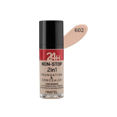 Pastel 24H Non-Stop 2-in-1 Foundation Concealer - Long Lasting, Cruelty-Free, Vegan Makeup