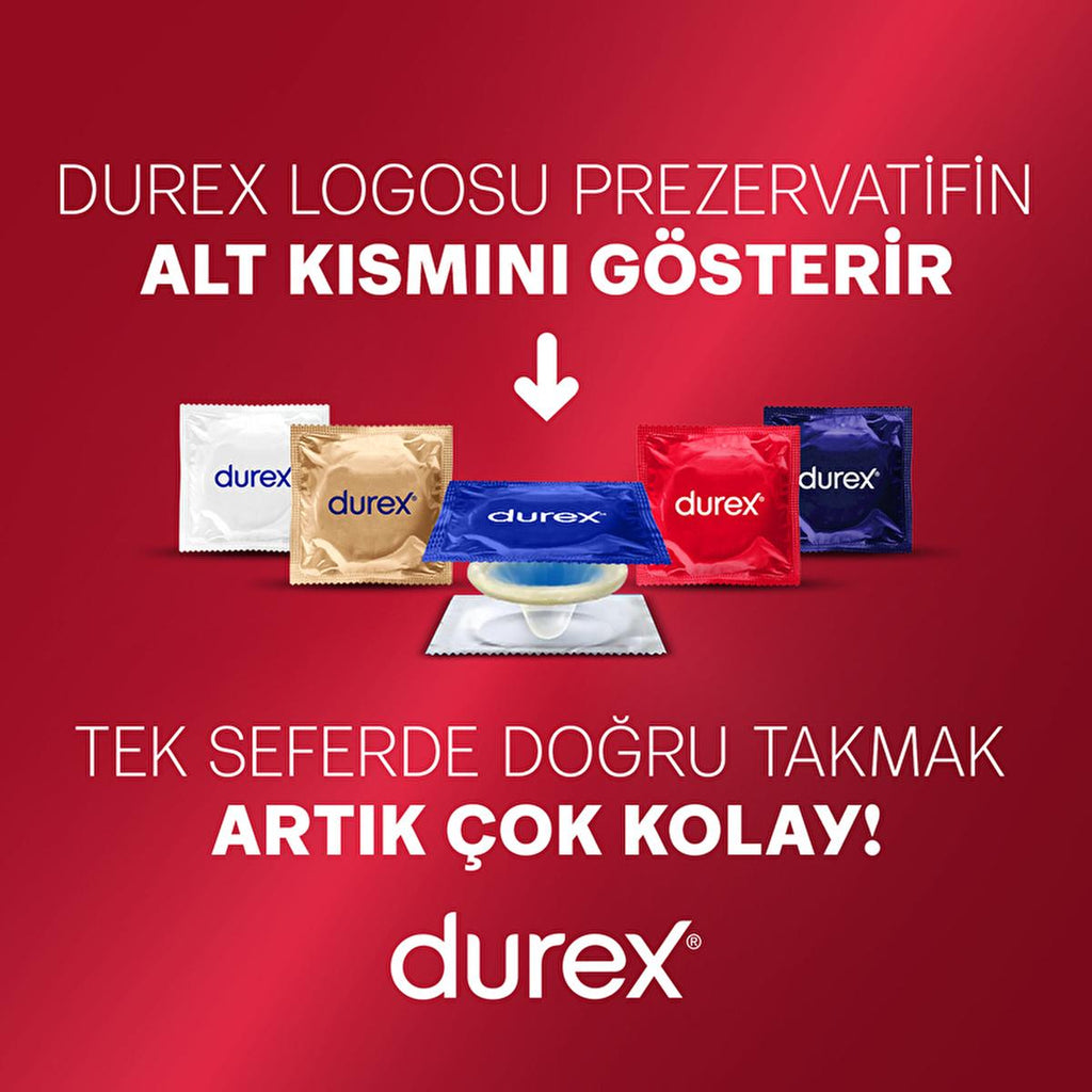 Durex Lubricated Condoms - Safe & Comfortable Contraception for Adults, 16 Count