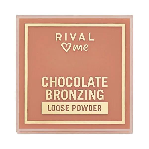 Rival Loves Me Chocolate Bronzer: Vegan Loose Bronzing Powder for Natural Face & DŽcolletŽ Bronze - Delicious Scented Makeup