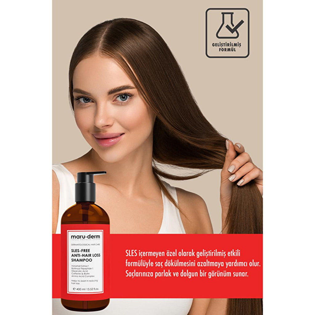 Maruderm Anti-Hair Loss Sulfate-Free Shampoo - Nourishing Formula for Adults | 400ml