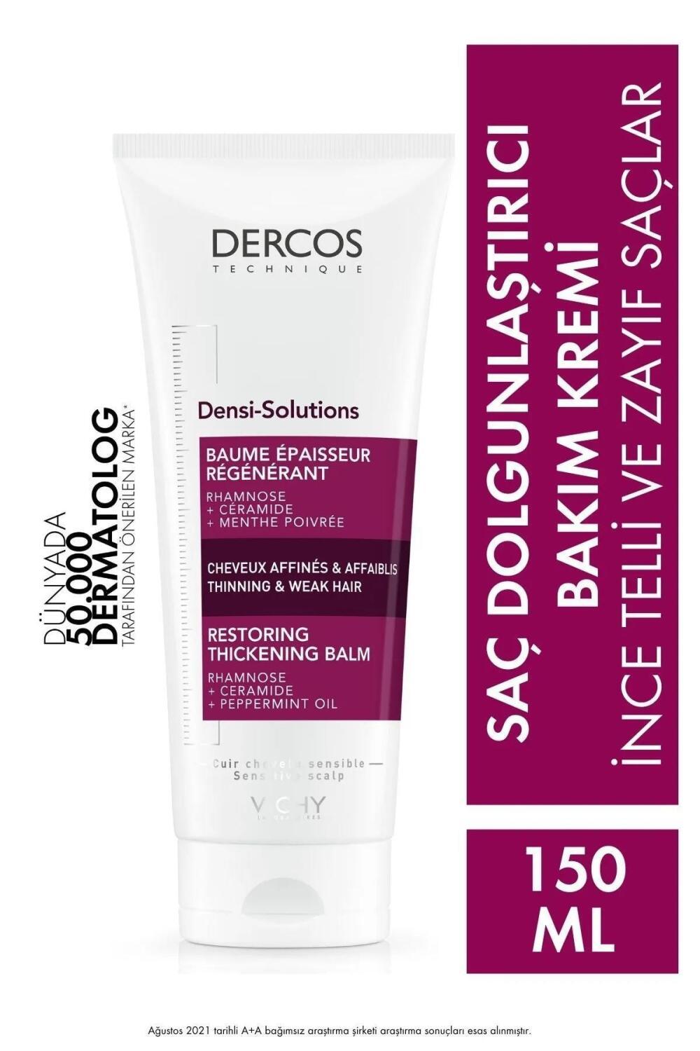 Vichy Dercos Densi-Solutions Thickening Hair Balm - Restoring Hair Care for Thin Hair, 5.07 fl oz