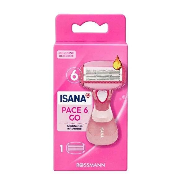 Isana Pace 6 Women's Razor: Smooth Shave, Lavender Scent, Travel-Friendly, 6-Blade Perfection - Mini Razor for Sensitive Skin