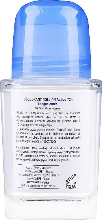 BioNike Defence Deo Active Roll-On 72h - Long Lasting Anti-Perspirant Deodorant for Active Individuals