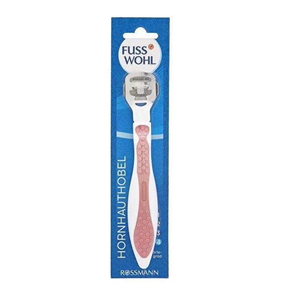 Fusswohl Stainless Steel Foot File with Replaceable Blades - Effective Heel Remover for Smooth Feet