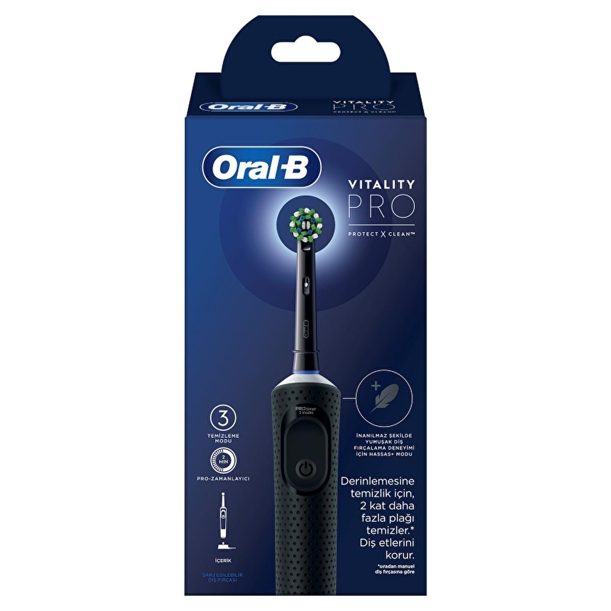 Oral-B Vitality Pro Electric Toothbrush - Rechargeable, 3 Modes, Superior Plaque Removal