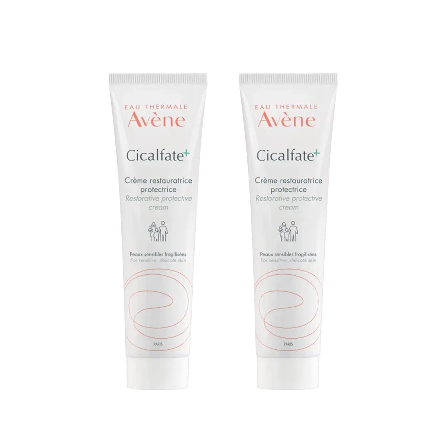 Avene Cicalfate: Advanced Skin Repair Cream - Soothing Relief for Damaged, Irritated & Sensitive Skin (Pack of 2)