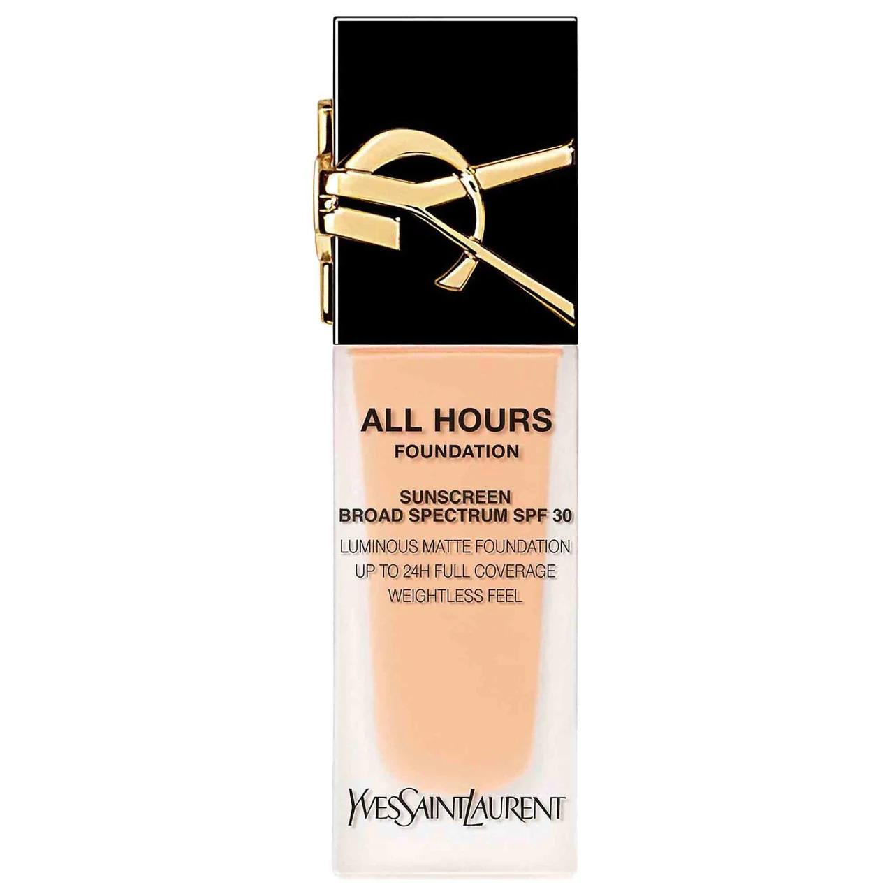 All Hours Luminous Natural Matte Foundation 24H Longwear SPF 30 with Hyaluronic Acid - Long-Lasting Liquid Foundation for Flawless Coverage