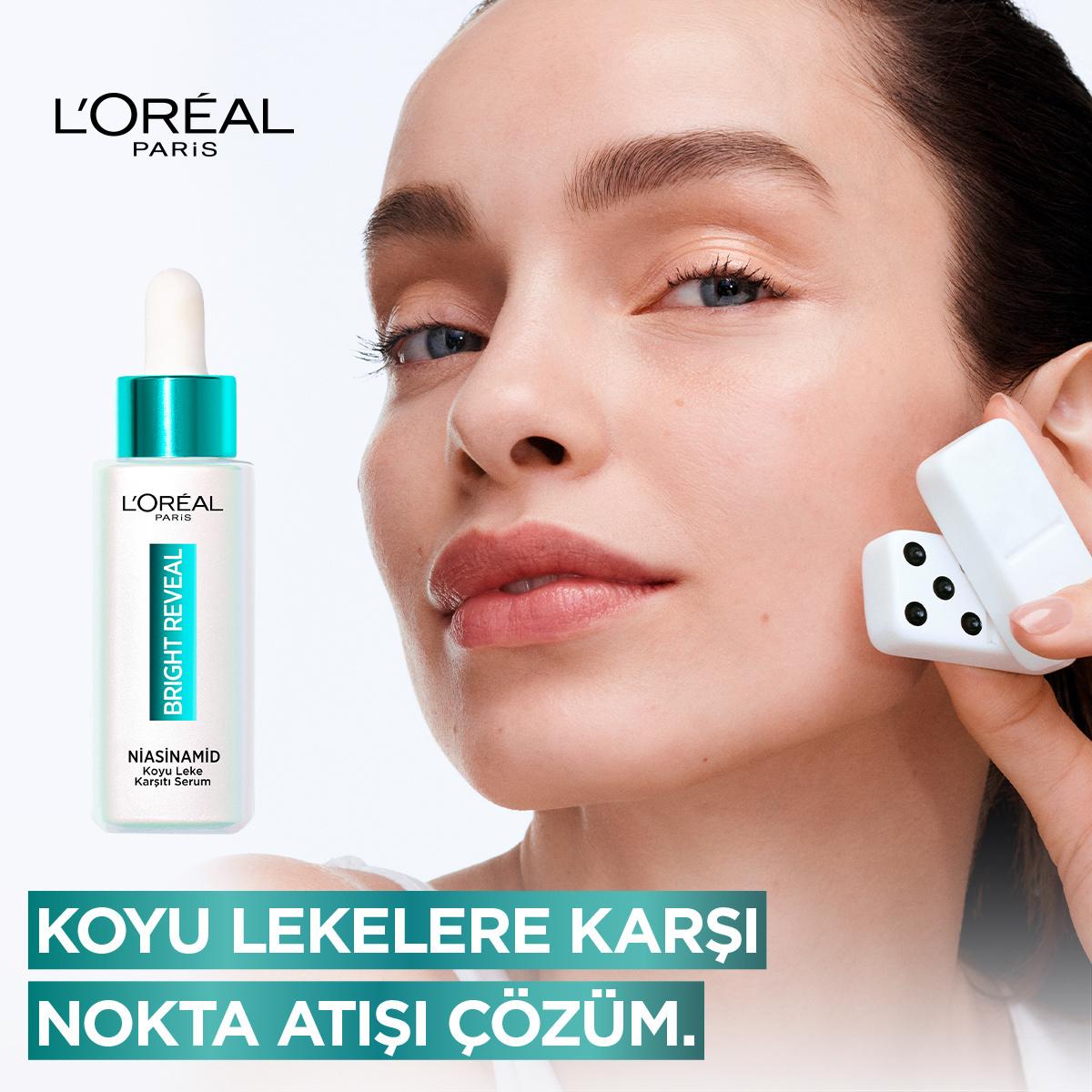 L'Oreal Paris Bright Reveal Dark Spot Correcting Niacinamide Serum: Fade Acne Marks, Sun Spots & Age Spots for Radiant Skin