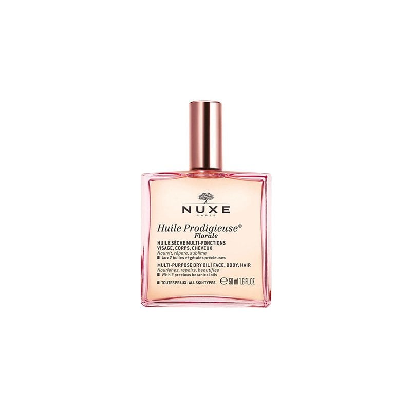 Nuxe Huile Prodigieuse Florale: Multi-Purpose Floral Dry Oil for Intense Hydration, Natural Radiance for Face, Body & Hair - 50ml