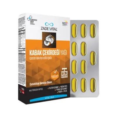 Zade Vital Pumpkin Seed Oil 320mg 60 Capsules - Natural Support