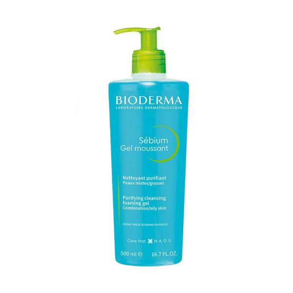 Bioderma Sebium Foaming Gel Cleanser 500ml - Deep Cleansing for Combination & Oily Skin