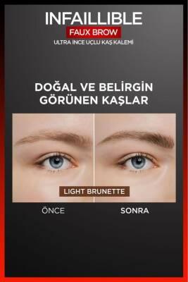 L'Oreal Paris Infallible Faux Brow: Ultra-Fine Light Brunette Eyebrow Pencil for Natural, Long-Lasting Definition