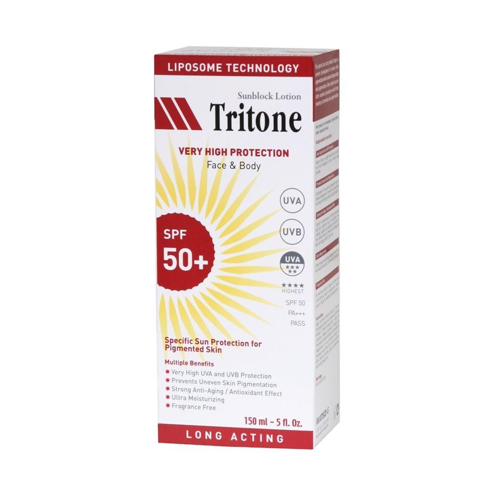 Tritone SPF50+ Sunscreen Lotion for Sensitive Skin - Broad Spectrum UV Protection & Moisturizing - 5.07 fl oz