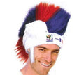 France World Cup Soccer Mohawk Wig 25-Count Case Pack – Official FIFA Licensed Retro Fan Gear