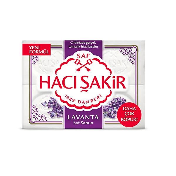 Hacõ _akir Natural Lavender Soap Set - 4 Pack - Traditional Turkish Soap for Pure Cleansing Experience