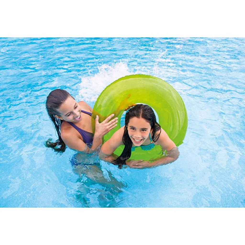 Intex Transparent Jumbo Swim Ring - 76cm Inflatable Pool Float for Kids & Adults - Fun Beach & Water Toy