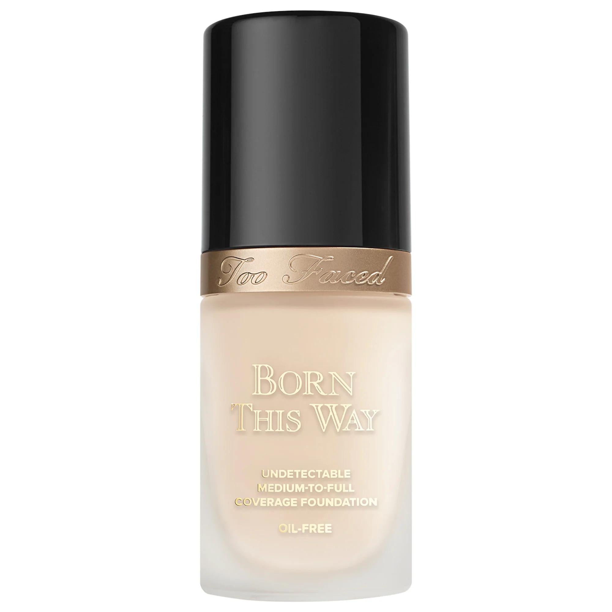 Too Faced Born This Way Natural Finish Longwear Liquid Foundation - Oil-Free, Vegan, Gluten-Free, Cruelty-Free Makeup for Natural Coverage