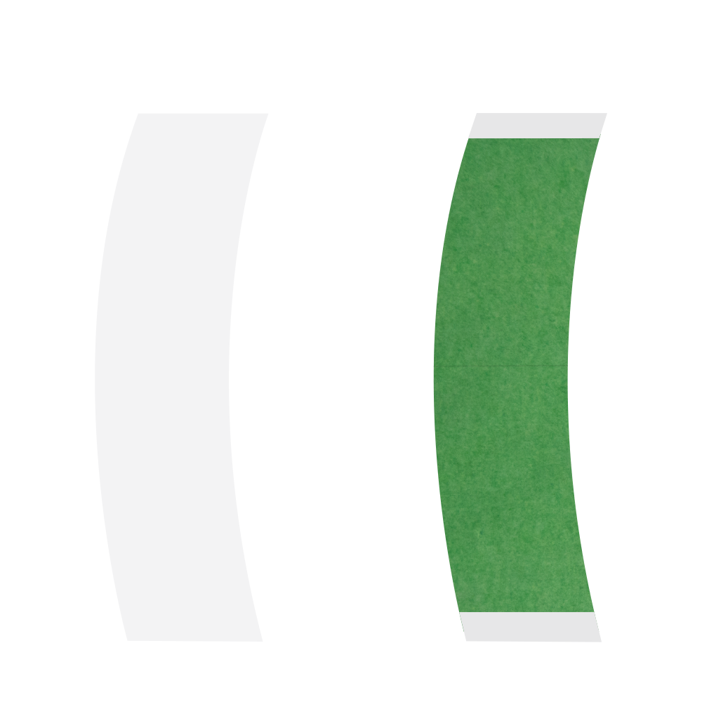 Walker Tape Easy Green Straight Strips 36 Pack, 1/2 x 3 in