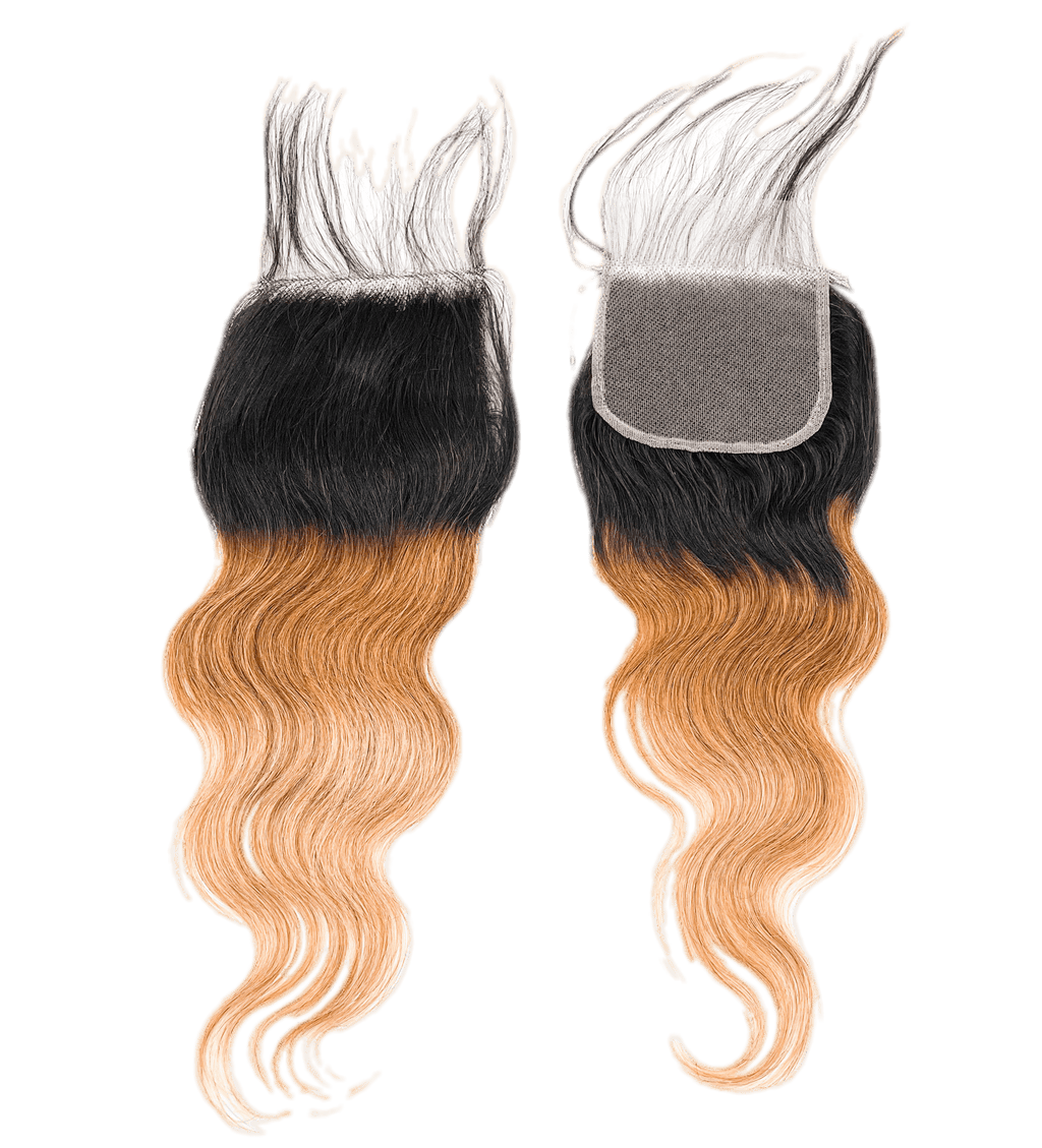 Rio Body Wave Closure 4x4 Gold, 16 in