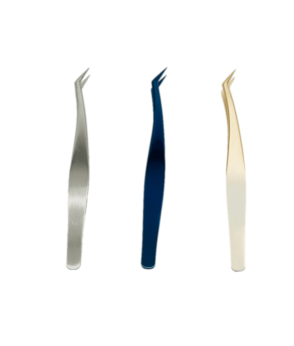 VIP Extensions Eyelash Tweezers FLE020, Blue