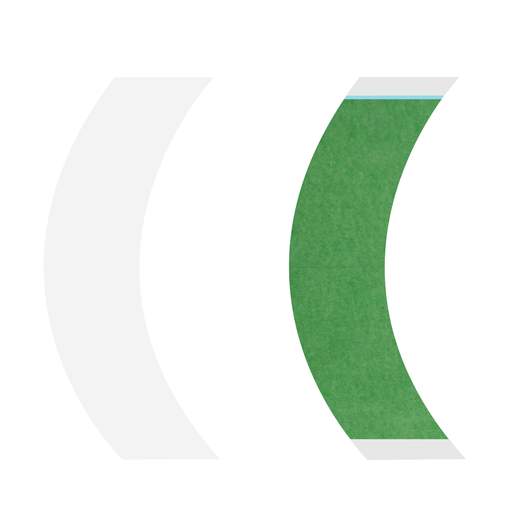 Walker Tape Easy Green Straight Strips 36 Pack, 1/2 x 3 in
