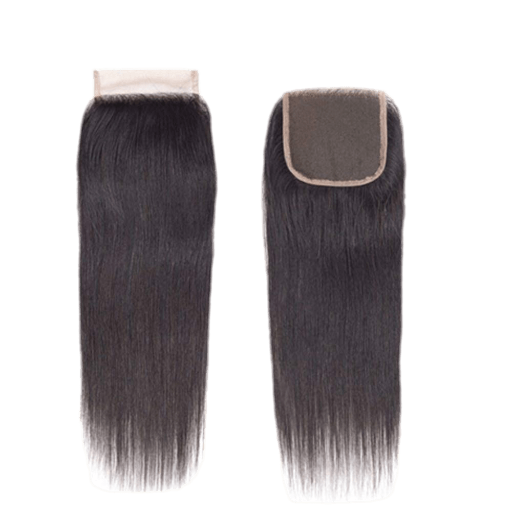 Rio Straight Closure 4x4 Natural Black, 20 in