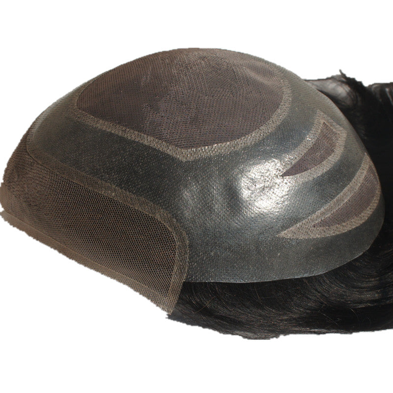 VIP Extensions Men's Human Hair Toupee 10 x 8 in, Color 4