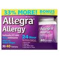 Allegra Adult 24-Hour Allergy Relief, Non-Drowsy, 180 mg, 40 Tablets