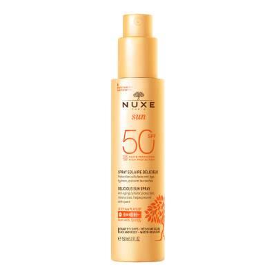Nuxe SPF 50 Sunscreen Lotion for Face and Body - Natural, Hypoallergenic, Water-Resistant Protection