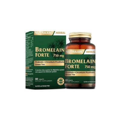 Nutraxin Bromelain Forte 60 Tablets - Digestive Health & Immune System Support Supplement