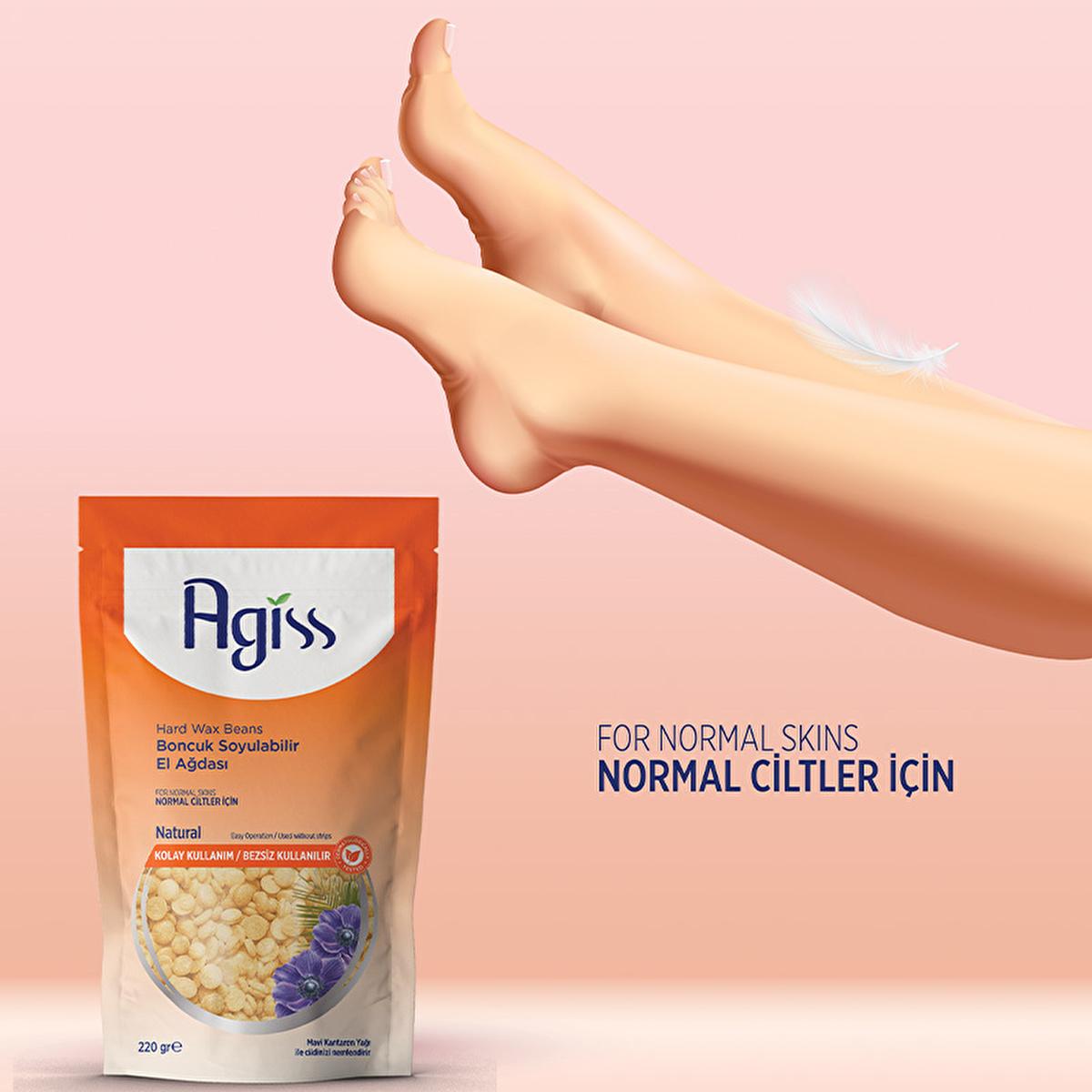 Agiss Natural Hair Removal Wax for Normal Skin - 220g, Easy & Effective Body Waxing