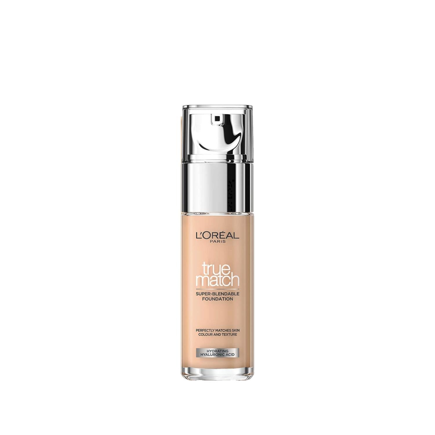Loreal Paris True Match Foundation - Natural-Looking Makeup with Skincare Benefits, Neutral Undertone