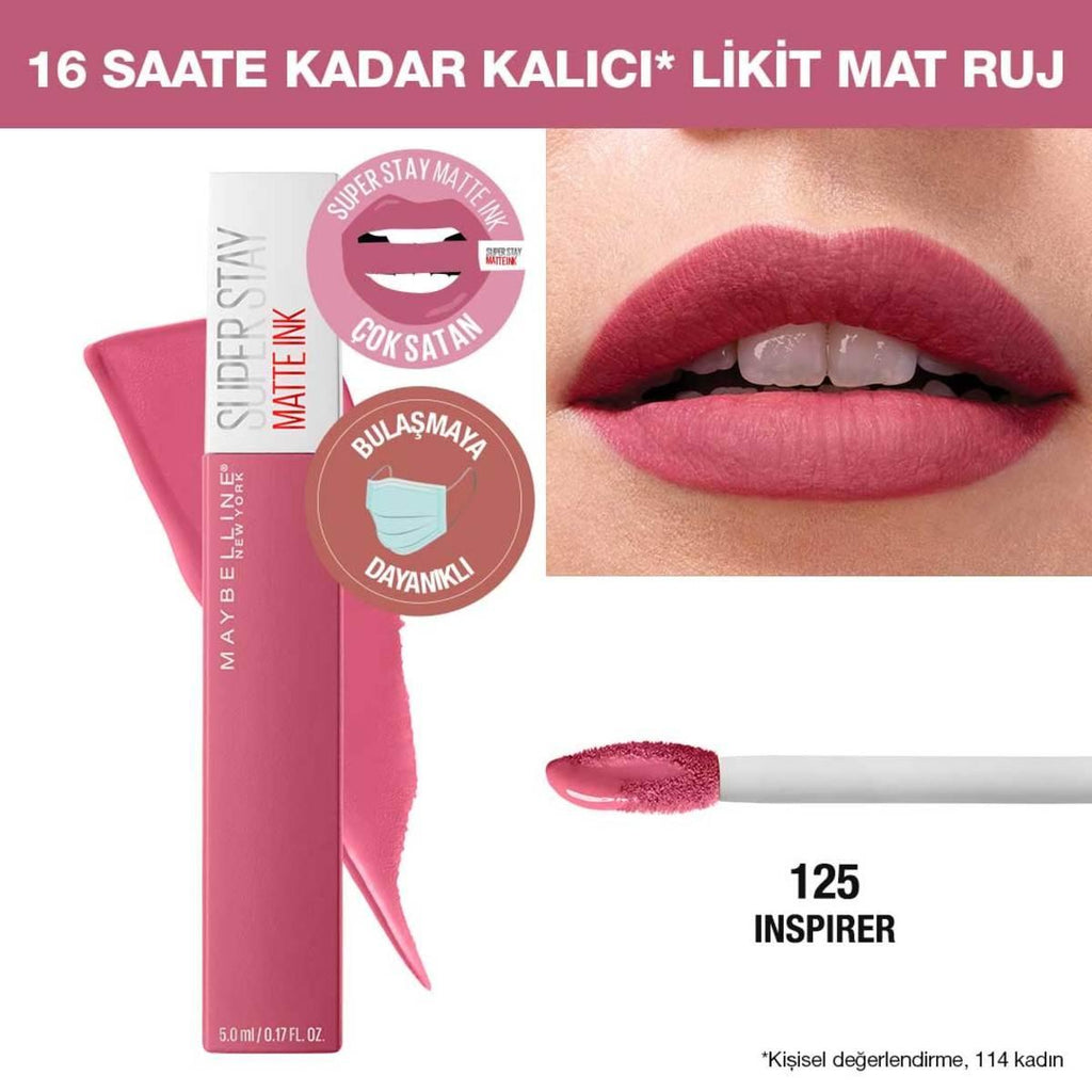 Maybelline New York Super Stay Matte Ink Liquid Lipstick - Long-Lasting, Smudge-Proof, 16 Hours of Wear