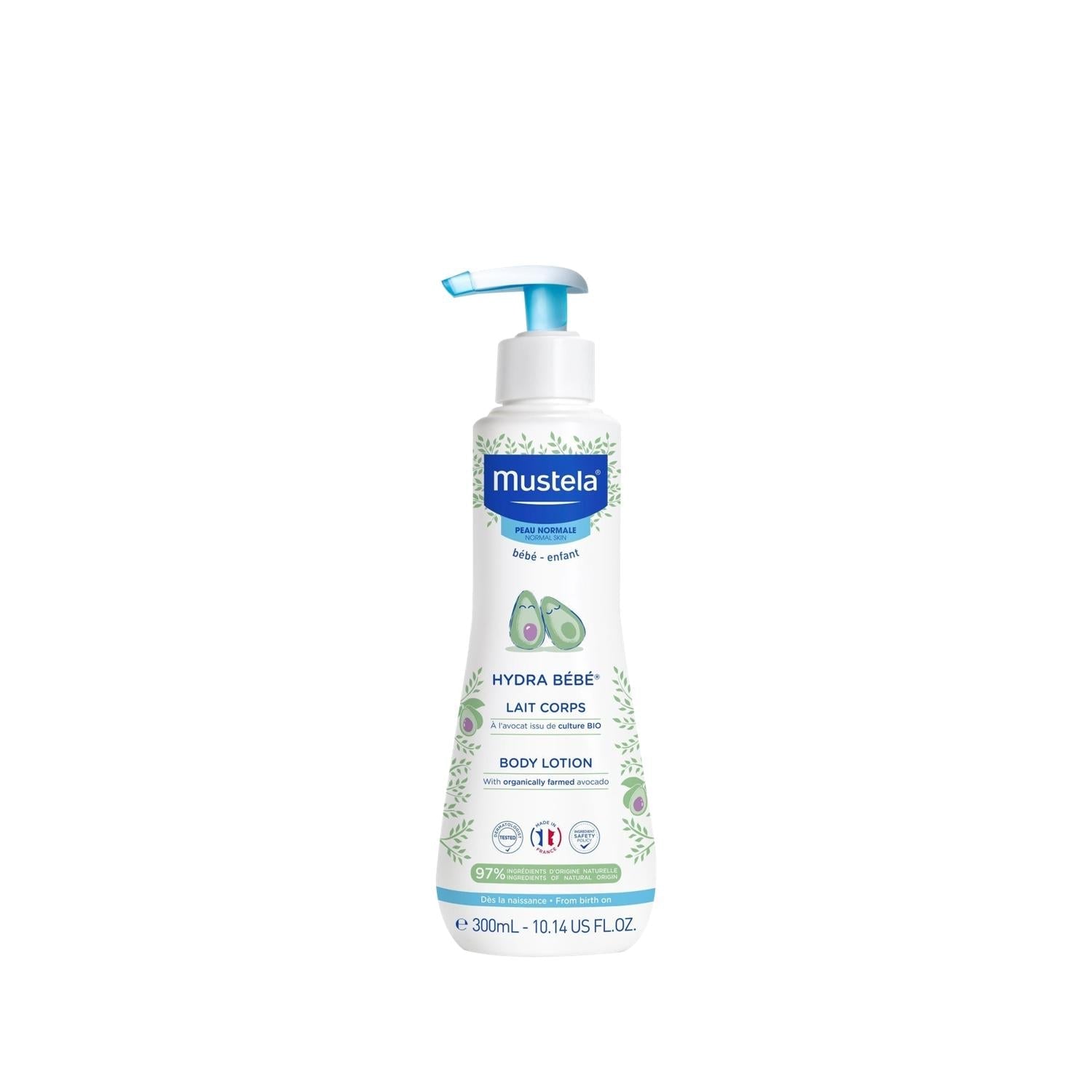 Mustela Hydra Bebe Baby Body Moisturizer - Gentle, Hydrating, 10.14 fl oz - Mustela
