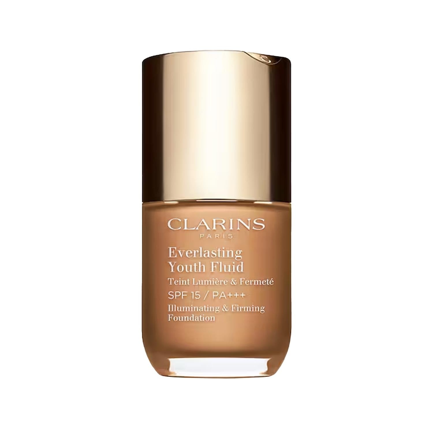 Clarins Everlasting Youth Fluid Foundation: Achieve Radiant, Even Skin Tone & a Lasting Youthful Glow | Shade 114, 30ml