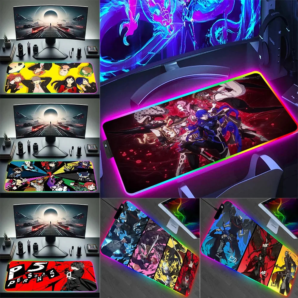 NS Superstore RGB gaming mouse pad - XL Anime LED Desk Mat