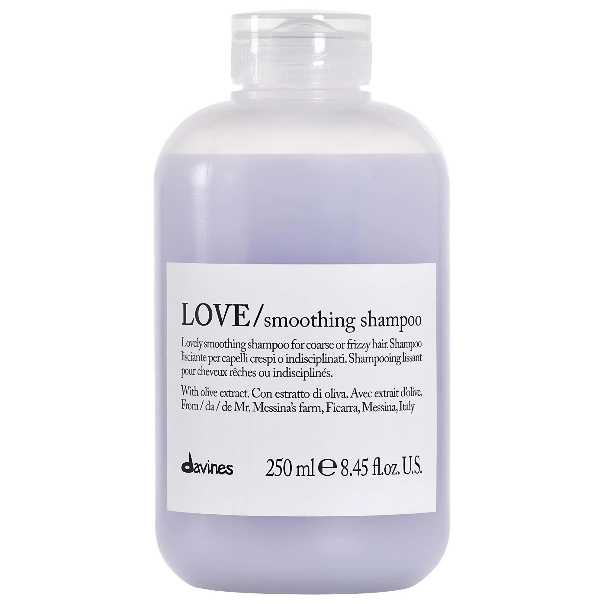 LOVE Smoothing Shampoo for Frizzy Hair - Vegan, Sulfate-Free, with Minuta Olive Extract