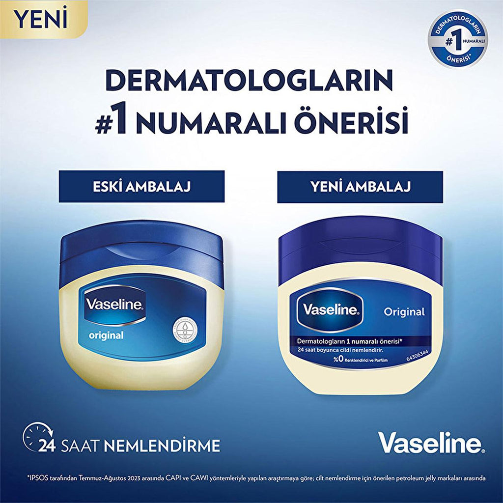 Vaseline Original Moisturizing Jelly - 24 Hour Hydration for Dry Skin, Hypoallergenic & Dermatologist-Recommended
