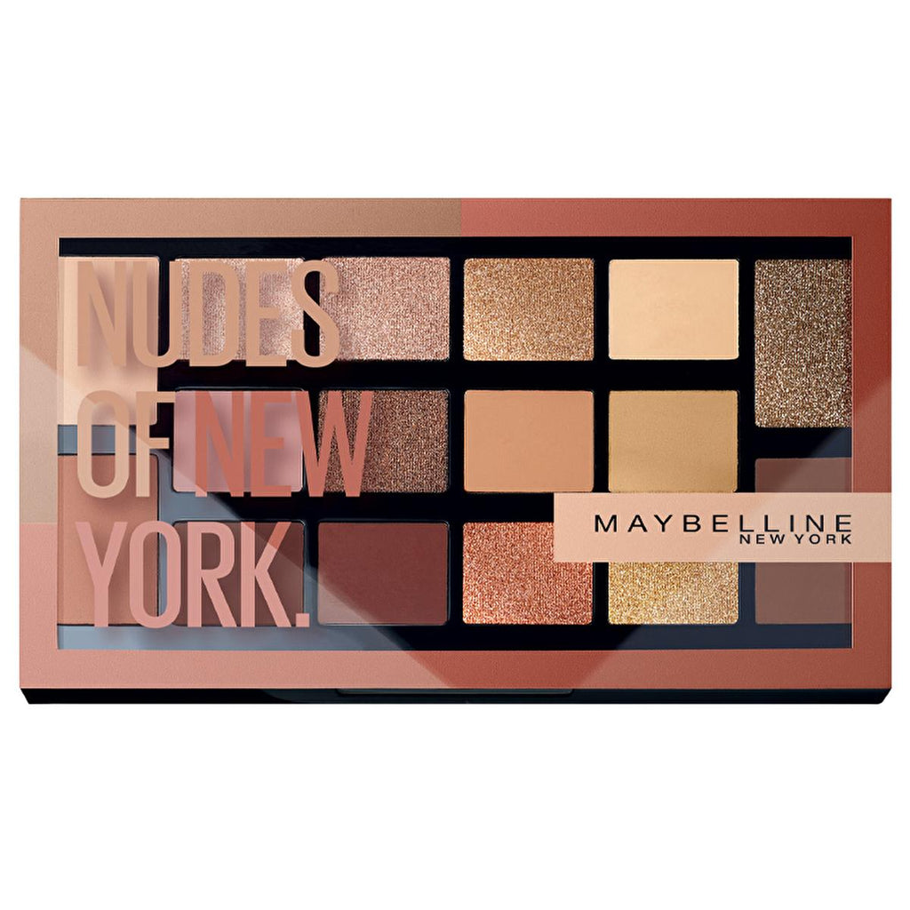 Maybelline New York Nudes of New York Eyeshadow Palette - 16 Neutral Shades, High Pigmentation, Smooth Application